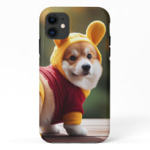 Corgi Winnie the Pooh V2 iPhoneケース