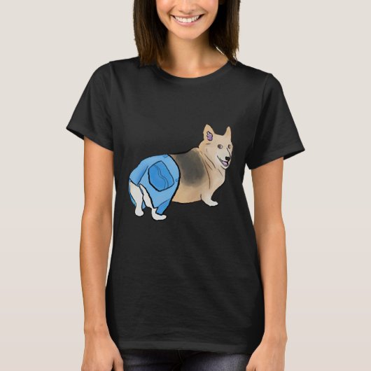 Corgi With Pants Tシャツ (正面)