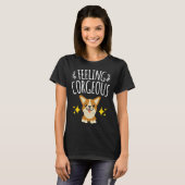 Corgi Women Kids Girls Feeling Corgeous Dog Tシャツ (正面フル)