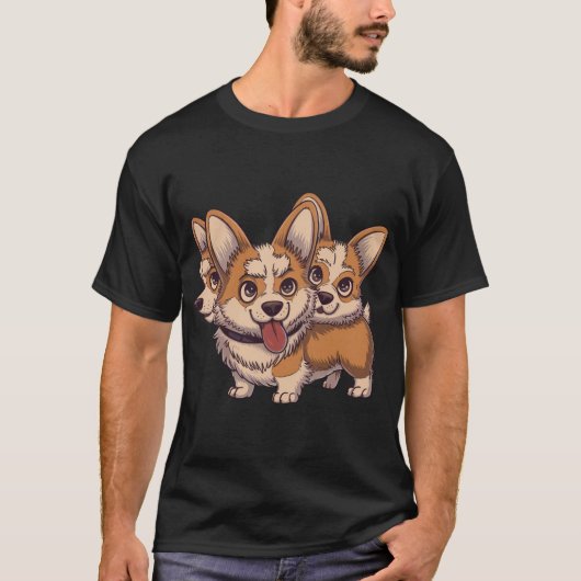 Corgiberus - The Sweet Guardian Tシャツ (正面)