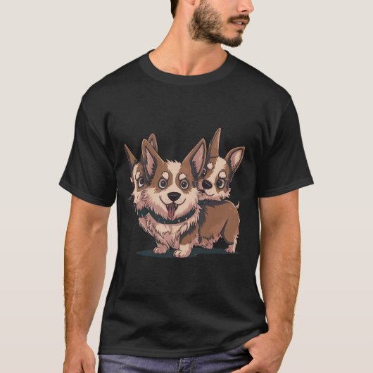 Corgiberus - The Sweet Guardian Tシャツ (正面)