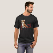 Corgipoo ( Corgi + Poodle)犬のハートビートおもしろい犬 Tシャツ (正面フル)