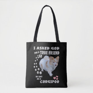 Corgipoo Lover, Cockerpoo Mom, Corgi Poodleパパ トートバッグ