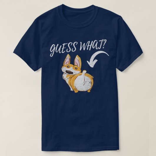 Corgisおもしろいお尻のアニメーシカッコいいョン Tシャツ (デザイン正面)