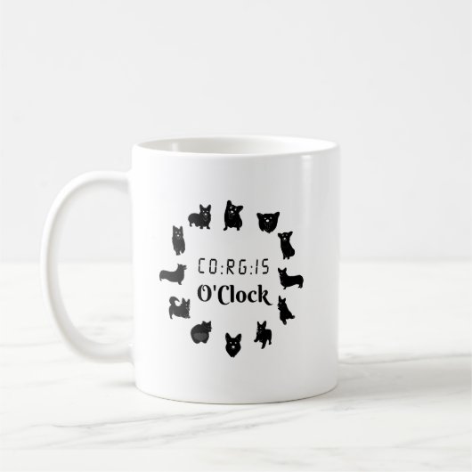 CorgisオーナーギフトおもしろいCorgi Corgiが可愛い コーヒーマグカップ (左)