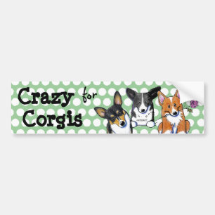 Corgis熱狂するバンパーステッカー用 バンパーステッカー