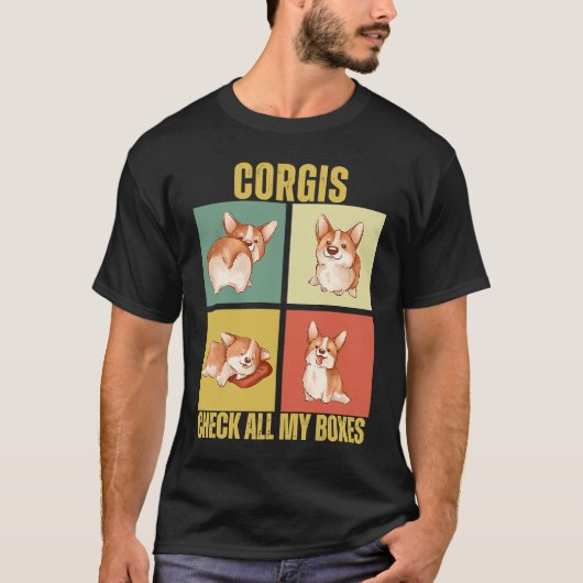 Corgis Check All My Boxes  Corgi Tシャツ (正面)