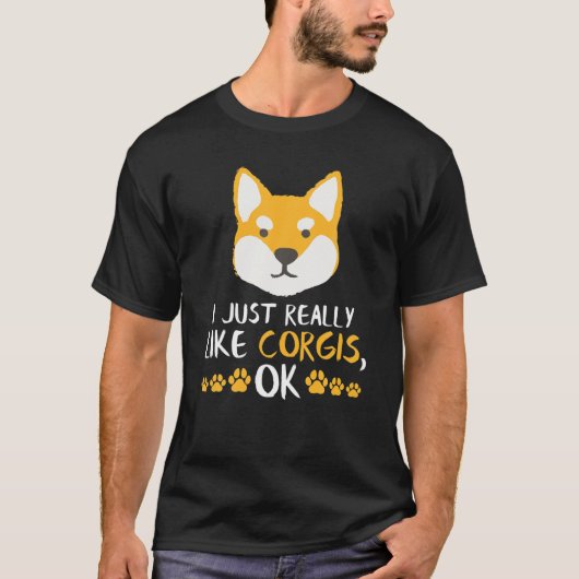 Corgis Corgi Dog Givesが本当に好きおもしろいだ Tシャツ (正面)