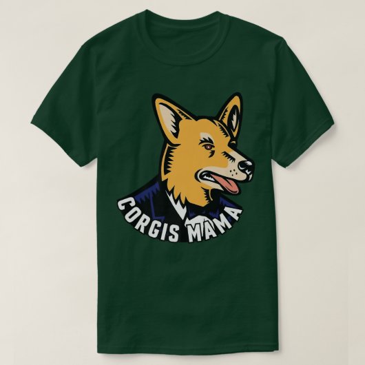 Corgis Mama Corgi Dog Mama Dog Lover Mama-681 Tシャツ (デザイン正面)