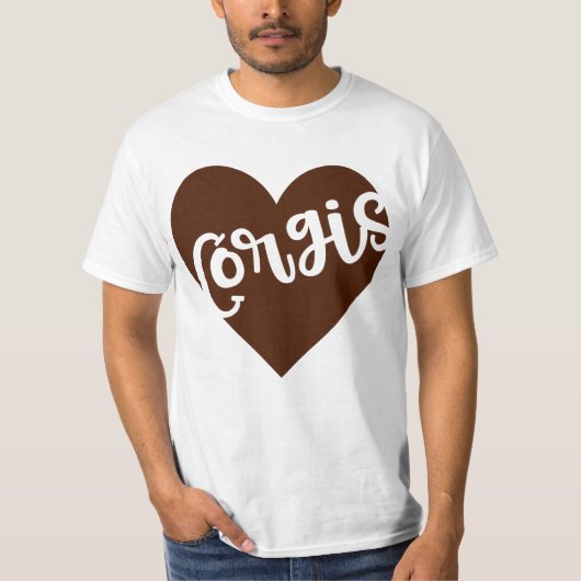CORGIS - PAW付きハートタイポグラフィ Tシャツ (正面)