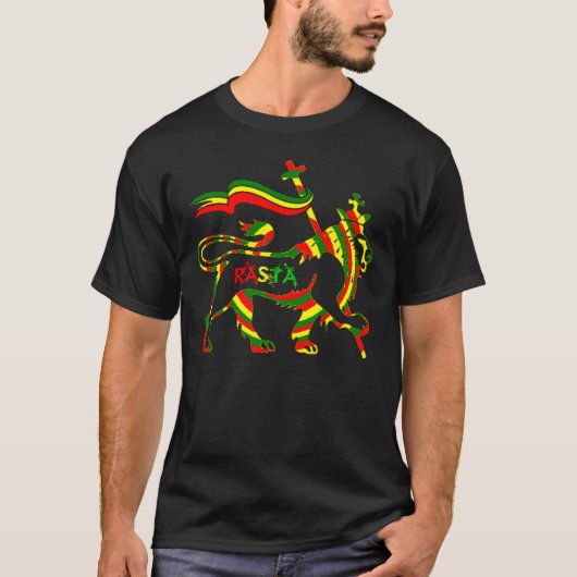 Cori Reithのラスタのレゲエライオン Tシャツ (正面)