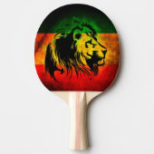 Cori Reithのラスタのレゲエ音楽ラスタの旗のライオン 卓球ラケット (正面)