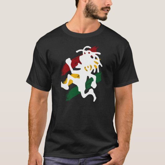 Cori Reithのラスタのレゲエ Tシャツ (正面)
