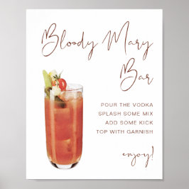 CORIANDER Bohemian Bloody Mary Bar Sign ポスター
