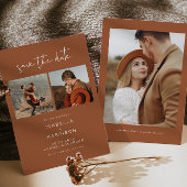 CORIANDER Boho Terracotta写真Save the Date 招待状