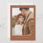 CORIANDER Boho Terracotta写真Save the Date 招待状 (裏面)