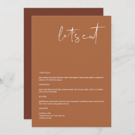 CORIANDER Boho Terracotta 5x7"レッツメニュ食べー メニュー