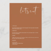 CORIANDER Boho Terracotta 5x7"レッツメニュ食べー メニュー (正面)