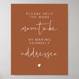 CORIANDER Terracotta住所エンベロープサイン ポスター