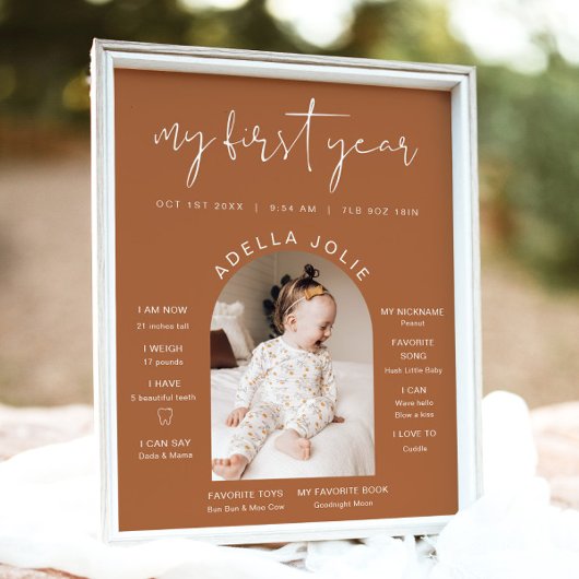 CORIANDER Terracotta写真1年目のマイルストーン ポスター