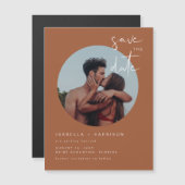 CORIANDER Terracotta写真Save the Date Magnet (正面/裏面)