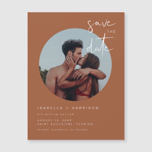 CORIANDER Terracotta写真Save the Date Magnet (正面)