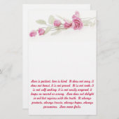 Corinthiansの聖書の詩の文房具 便箋 (正面/裏面)