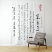 Corinthiansの詩、愛は忍耐強いです(ケシと) タペストリー (インサイチュ)