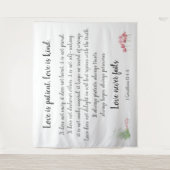 Corinthiansの詩、愛は忍耐強いです(ケシと) タペストリー (正面)