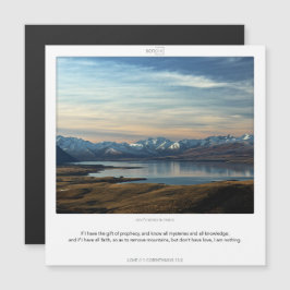 Corinthians 13:2 LOVE SCRIPIX磁気カードx 1 マグネット招待状