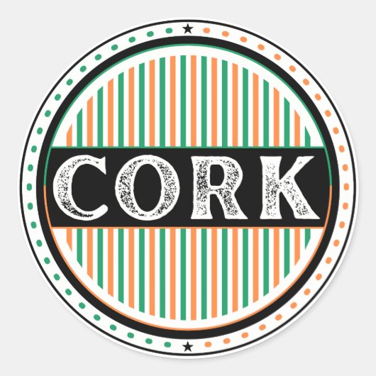Cork City Pride Emblem – Irish Identity ラウンドシール (正面)