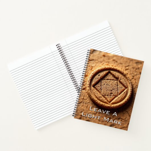 Cork Stamp Impression | Organic Geometric Seal ノートブック (内部)