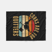 Corks Are For Quitters Funny Wine Lover  フリースブランケット (正面(横))