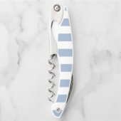 Corkscrew Bottle Opener Blue & White Stripe ソムリエナイフ (正面)