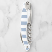 Corkscrew Bottle Opener Blue & White Stripe ソムリエナイフ (裏面)