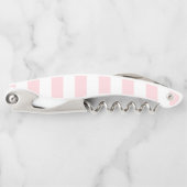 Corkscrew Bottle Opener Pink & White Stripe ソムリエナイフ (正面)