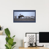 Cormorant with Seagulls Poster ポスター (ホームオフィス)