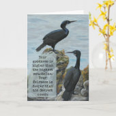 Cormorants Greeting Card カード (黄色い花)