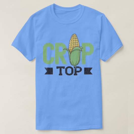 Corn Crop Top Funny Farming Farmer Tractor Farm Gr Tシャツ (デザイン正面)