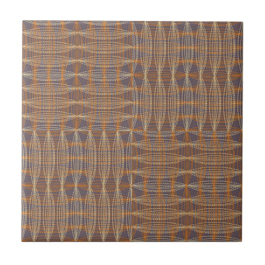 Corn Curves and Dots Basketweave Neutrals タイル (正面)