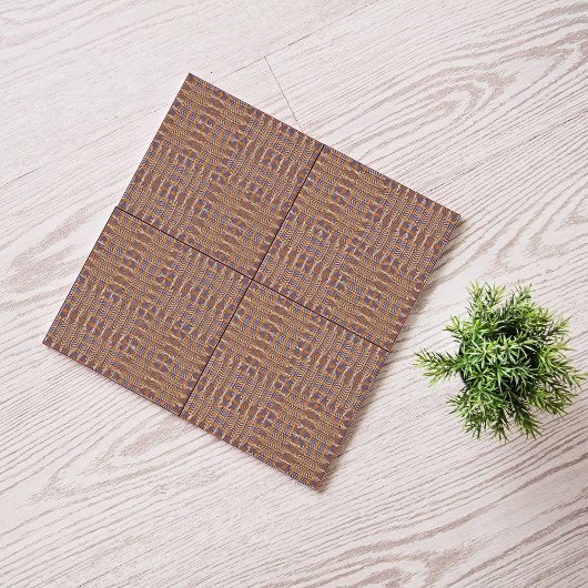 Corn Curves and Dots Basketweave Neutrals タイル