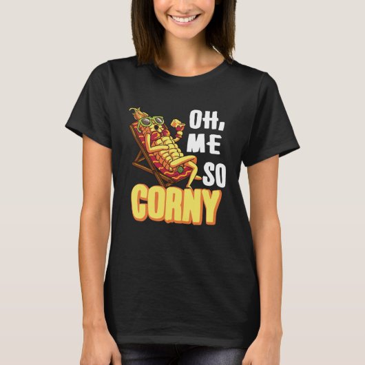 Corn Farmer Funny Farming Tractor Country Life Tシャツ (正面)