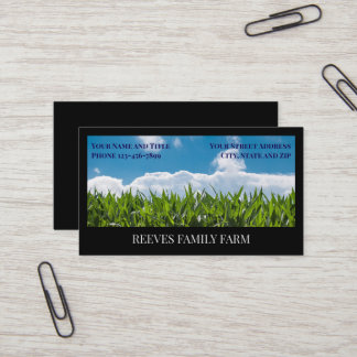 Corn Farmer Wheat Agricultural Business Cards 名刺