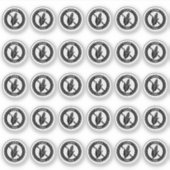 Corn Free Wedding Place Card Mini Food Allergy シール (正面)