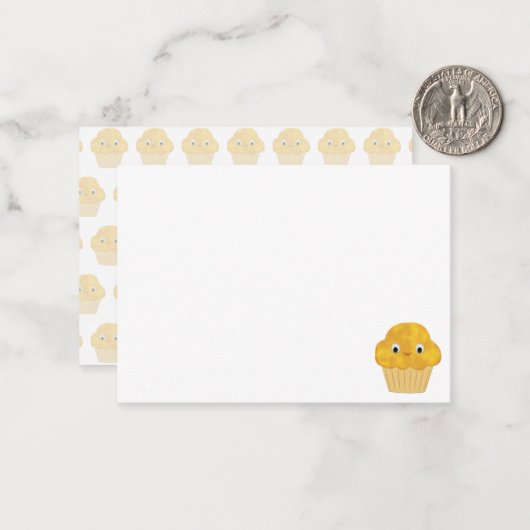 Corn Muffin Cute Drawing Blank All Occasion ノートカード (正面/裏面インサイチュ)