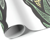 Corn on the Cob Rustic Farmhouse Vegetable ラッピングペーパー (ロールコーナー)