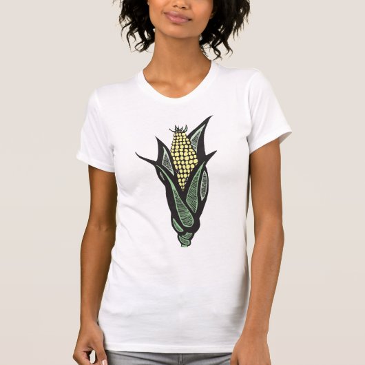Corn on the Cob Rustic Farmhouse Vegetable Tシャツ (正面)
