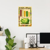 Corn Retro Victorian Era Botanical Art ポスター (ホームオフィス)