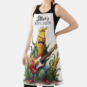 Corn Rockstar Playing Guitar エプロン (インサイチュ)