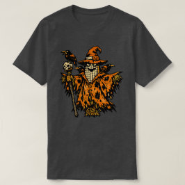 Corn Scarecrow Commander — Halloween Warrior Retro Tシャツ